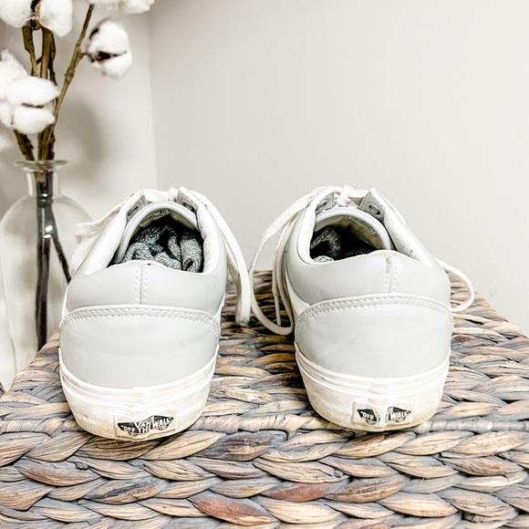 Vans Iridescent Old Skool Leather Lace Up Sneakers Size 9.5 - Picture 5 of 9